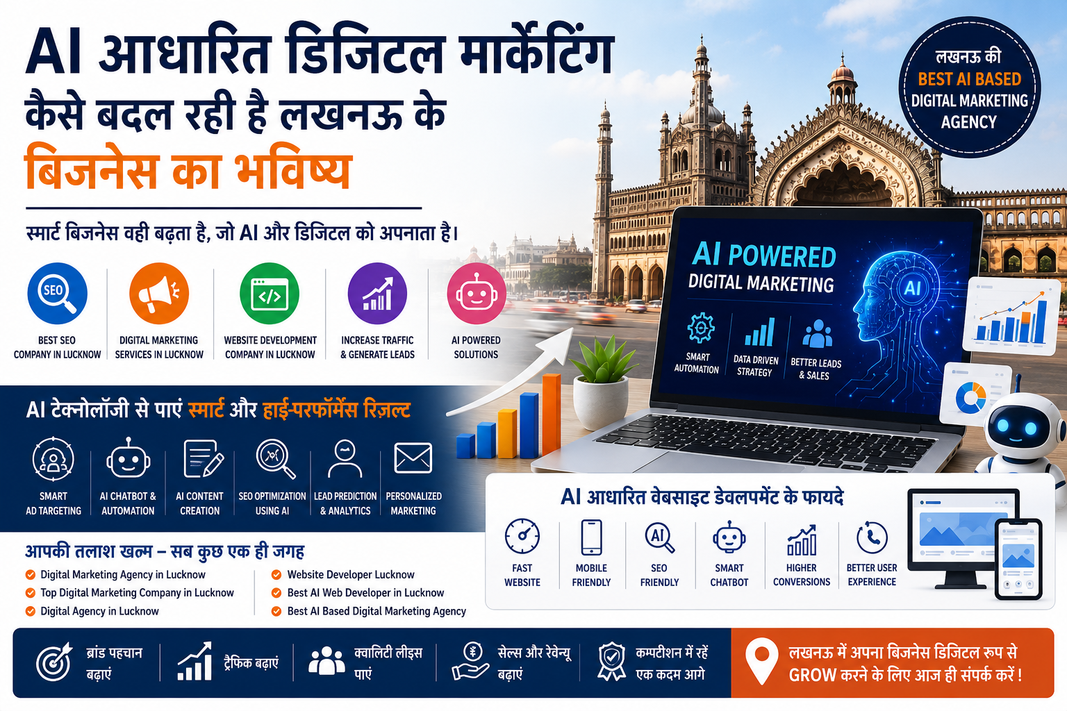 लखनऊ में डिजिटल मार्केटिंग एजेंसी कैसे आपके बिजनेस को तेजी से Grow कर सकती है