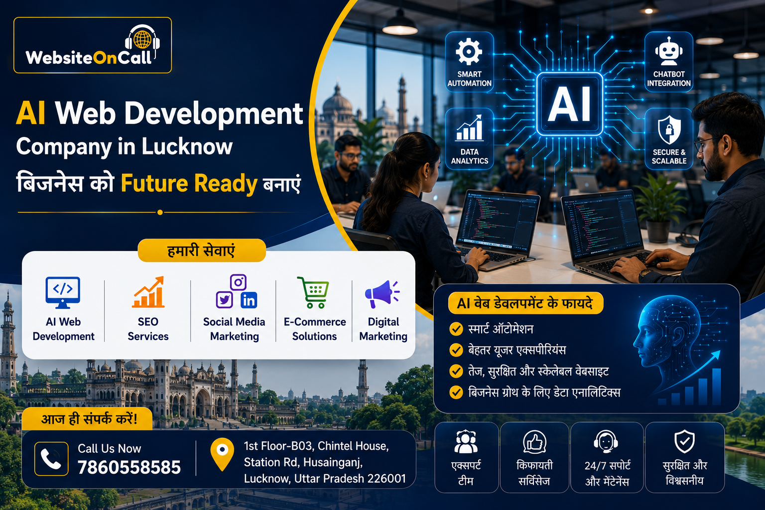 AI Web Development Company in Lucknow बिजनेस को Future Ready कैसे बनाती है?