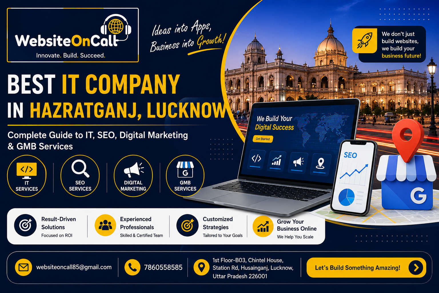 Best IT Company in Hazratganj, Lucknow – Complete Guide to IT, SEO, Digital Marketing & GMB Services